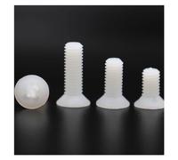 SeroNi Vis à tête fraisée plate blanche M2.5 M3 M4 M5 M6 M8, 10/20 pièces, vis en plastique et Nylon DIN965 ISO7046 GB819(12mm,M4 20pcs)