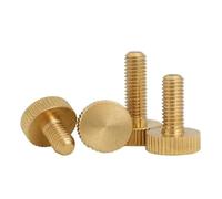 SeroNi Vis à tête plate moletée en laiton M3 M4 M5 M6, 20 pièces/lot, serrer à la main, vis à pouce(M4X12 20PCS)