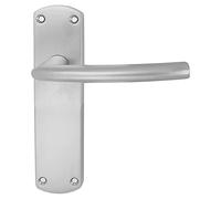 Serozzetta Esk Poignées de porte sur plaque - Loquet - Chrome satiné