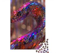 Serpent 1000 Morceaux Papier Écologique Rainbow Serpent Casse-tête Amateurs Puzzle Entraînement Cérébral Niveau Difficulté Équilibré Divertissement 70x50cm/1000pcs