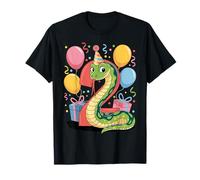 Serpent 2ème anniversaire pour garçon fille 2 ans deuxième serpent T-Shirt