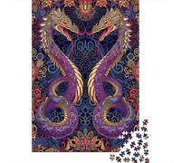 Serpent à Deux têtes Puzzle 1000 Pièces Cadeau Unique Défi Jouet À De Qualité Supérieure Peinture Art pour Adultes Et Enfants À Partir De 14 Ans 1000pcs (75x50cm)