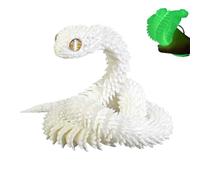 Serpent articulé figurines d'animaux avec articulations flexibles | Serpent réaliste pour blagues et frayeurs - Décoration pour bureau, bibliothèque, table, voiture, chambre ou bibliothèque