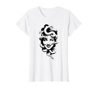 Serpent au Sourire de la déesse Méduse T-Shirt Graphique avec Valeur