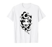Serpent au Sourire de la déesse Méduse T-Shirt Graphique avec Valeur