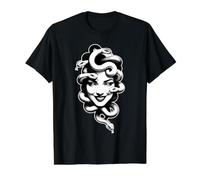 Serpent au Sourire de la déesse Méduse T-Shirt Graphique avec Valeur