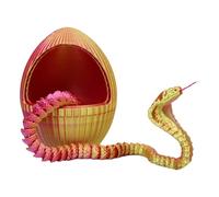 Serpent avec œuf imprimé, œuf de serpent - Œuf d'animaux, les animaux imprimés Fidget jouent les jouets flexibles du serpent des articulations pour la décoration de la maison