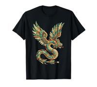 Serpent aztèque à Plumes Dragon mythologie Mexicaine Maya T-Shirt