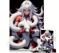 Serpent Blanc ﹨u Puzzle Femme Adolescente 1000 Pièces Stimulation Cognitive Mémoire Apaisant Temps de Détente Cadeau d'anniversaire Découpe Exacte (38x26cm)