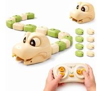 Serpent Crocodile Télécommandé, Jouet Serpent Mangeur Magnétique, Jeu De Compétition Multijoueur Rechargeable USB Avec Sons Et Lumières, Cadeau Éducatif Interactif Pour Enfant Dès 3 Ans (Jaune)