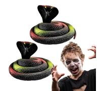 Serpent de Blague - 2 Gadgets réalistes et effrayants | Jouet de Blague en Caoutchouc d'imitation - pour Anniversaire, fête des, Jour des innocents, Maison, résidence Salle de Classe