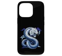 Serpent de Domination Tigre Blanc Hybride Coque pour iPhone 13 Pro