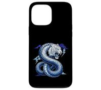 Serpent de Domination Tigre Blanc Hybride Coque pour iPhone 13 Pro Max