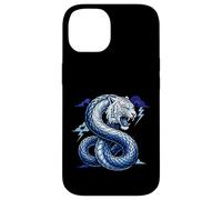 Serpent de Domination Tigre Blanc Hybride Coque pour iPhone 14