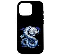 Serpent de Domination Tigre Blanc Hybride Coque pour iPhone 16 Pro