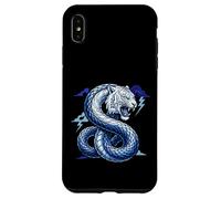 Serpent de Domination Tigre Blanc Hybride Coque pour iPhone XS Max