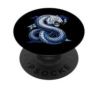 Serpent de Domination Tigre Blanc Hybride PopSockets PopGrip Adhésif