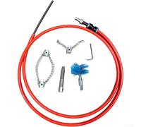 Serpent de vidange à manivelle en acier robuste pour tuyaux bloqués WC, évier, douche, kit de nettoyage (5)