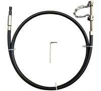 Serpent de vidange de 50 mm avec mandrin hexagonal pour une utilisation avec des perceuses électriques sur les tuyaux de vidange d'évier et de sol