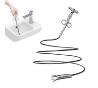 Serpent d'échappement, serpent hydraulique - Brosse de tuyau métallique,Dispositif d'élimination des encrassements de décharge de cheveux, outil d'élimination des drains de serpe