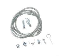 Serpent d'évacuation en acier avec embout de perceuse pour machine de nettoyage de tuyaux électriques - Tarière flexible avec 6 têtes de coupe pour déboucher l'évier et la douche, 12 mm de diamètre (A