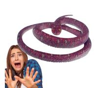 Serpent en caoutchouc, faux serpent Long jouet de farce réaliste pour | Décoration réaliste de serpents en caoutchouc Cadeaux de fête d'Halloween, farces pour , Tête ronde de serpent rouge