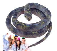 Serpent en caoutchouc, faux serpent Long jouet de farce réaliste pour | Serpent jouet Cadeaux de fête d'Halloween, farces pour , accessoires de jardin pour effrayer les oiseau Vipère tête ronde