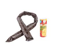 Serpent en chips sauteur à ressort - Jouet cadeau pour le 1er avril, Halloween, décoration, blague, grand format (style chips)