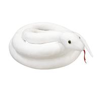 Serpent en Peluche Douce Poupée Simulation Boa Constrictor Serpent Peluche Géant Animal Jouet de Farce Cadeau pour Enfant et Adulte 200cm (Serpent) (Blanc)