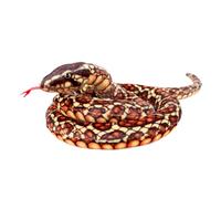 Serpent en Peluche Géant 200 cm Faux Serpent Boa Jouet Doux et Moelleux Idée Cadeau pour Enfants et Adultes (Brun-S)
