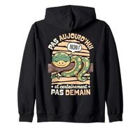 Serpent Endormi Motif Humour Sieste Flemme Pas Aujourd'hui Sweat à Capuche
