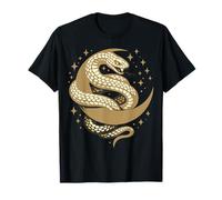 Serpent enroulé Cool avec étoile et Lune Mystique Serpent T-Shirt
