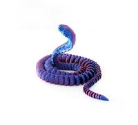 Serpent Imprimé 3D Animaux pour Imprimante 3D Cobra Articulé pour Bureau Maison Décoration de Bureau Exécutif Cadeaux Fantaisie Surprise-Laser Purple||25cm/9.8in