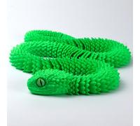 Serpent Imprimé en 3D Animaux Articulés Vipère pour Soulagement du Stress Bureau à Domicile Décoration Jouets de Bureau-Emerald Green||13cm/5.1in