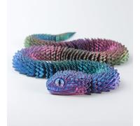 Serpent Imprimé en 3D Animaux Articulés Vipère pour Soulagement du Stress Bureau à Domicile Décoration Jouets de Bureau-Vibrant Colors||75cm/29.5in