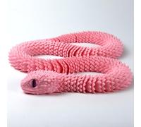 Serpent Imprimé en 3D Animaux Vipère pour Soulagement du Stress Bureau à Domicile Décoration Jouets de Bureau-Light Pink||60cm/23.6in