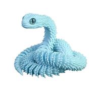 Serpent imprimé en 3D, figurines d'animaux avec articulations flexibles | Serpent réaliste pour blagues et frayeurs, décoration pour bureau, bibliothèque, table, voiture, chambre ou bibliothèque