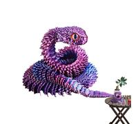 Serpent Imprimé en 3D - Modèle De Serpent Flexible De 12 Pouces | Dragon De À Collectionner pour La Décoration De La Maison Et du Bureau - Serpents Articulés Réalistes, Jouet À Collectionner P