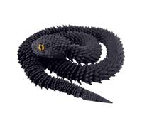 Serpent imprimé en 3D - Ornement Fidget flexible et mobile en plastique d'une longueur de 2,5 pieds - Jouet d'affichage réaliste pour reptile articulé - Écriture facile à déplacer
