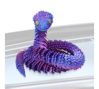 Serpent imprimé en 3D - Ornement Fidget flexible et mobile en plastique d'une longueur de 2,5 pieds - Jouet d'affichage réaliste pour reptile articulé - Écriture facile à déplacer
