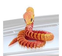 Serpent imprimé en 3D - Ornement Fidget flexible et mobile en plastique d'une longueur de 2,5 pieds - Jouet d'affichage réaliste pour reptile articulé - Écriture facile à déplacer