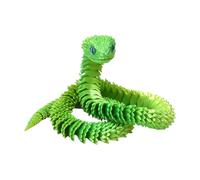 Serpent imprimé en 3D - Ornement Fidget flexible et mobile en plastique d'une longueur de 2,5 pieds - Jouet d'affichage réaliste pour reptile articulé - Écriture facile à déplacer