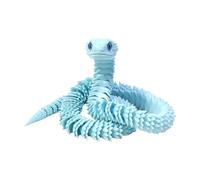 Serpent imprimé en 3D - Serpent articulé - Jouet de mobilité articulée - Décoration de gag serpent, animaux à collectionner - Œufs de dragon 3D - Jouet serpent pour bureau, table, comptoir, lit