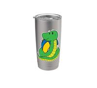 Serpent joue au volleyball Gobelet isotherme en acier inoxydable double paroi