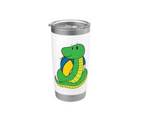 Serpent joue au volleyball Gobelet isotherme en acier inoxydable double paroi