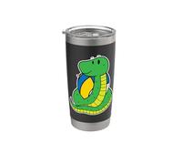 Serpent joue au volleyball Gobelet isotherme en acier inoxydable double paroi