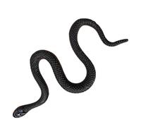 Serpent jouet - Grand jouet serpent en caoutchouc de 4,13 pouces | Coup de serpent créatif en caoutchouc souple TPR noir pour effrayer les écureuils, les souris et les lapins dans le jardin, pluie