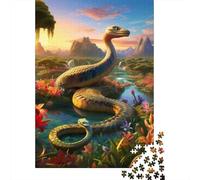 Serpent Mythique 1000 PC Carton DIY Art Paysage Fantasy Puzzle, Entraînement Concentration Adolescents, Soulagement Stress & Loisirs Après L'école 38x26cm/1000pcs