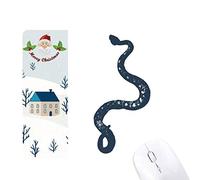 serpent noir portrait modèle animal cadeau de noël maison tapis de souris