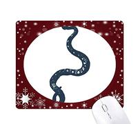 serpent noir portrait modèle animal tapis de souris en hiver flocon de neige